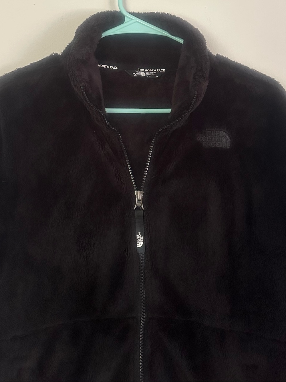 The North Face Girl's Black Teddy Fleece Jacket - Full Zip
